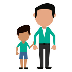 Family avatar faceless cartoon