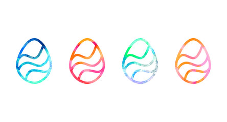 Colorful easter eggs