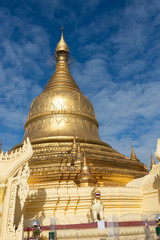 Naklejka premium The Maha Wizaya Pagoda located on Shwedagon Pagoda Road in Dagon Township, Yangon, Myanmar. The pagoda, built in 1980 Known locally as “Ne Win’s Pagoda