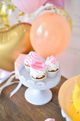 Cakes for holiday party. balloons for holiday party. 