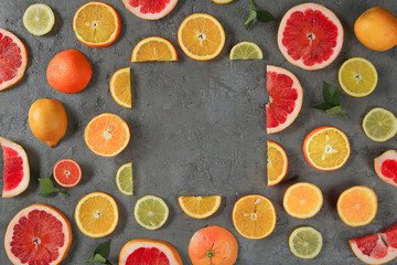 Citrus pattern background concept.