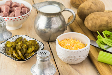 Homemade Fiesta ham soup.