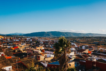 Panoramic view of the town Chella Valencia Spain