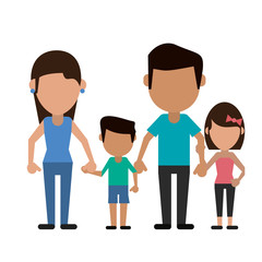 Family avatar faceless cartoon