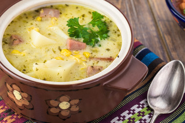 Homemade Fiesta ham soup.