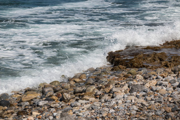 Details of sea and stony coast, Crete, Greece