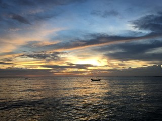 sunset on the sea