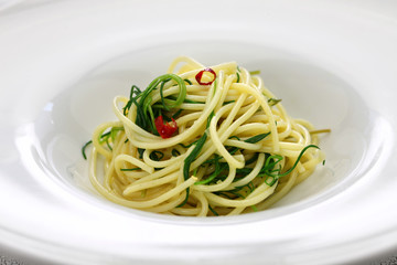 spagetti with agretti, italian food