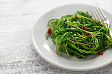 sauteed agretti (saltwort), italian food