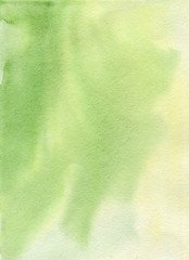 Handpainted green watercolor texture