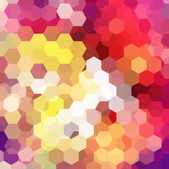 Fototapeta na wymiar Background of yellow, white, pink geometric shapes. Colorful mosaic pattern. Vector EPS 10. Vector illustration