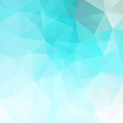 Abstract mosaic background. Triangle geometric background. Design elements. Vector illustration. Blue, white colors.