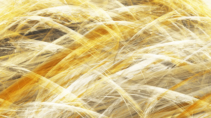 Abstract colorful chaotic golden shapes. Creative painted texture. Fantastic 3D rendered digital fractal illustration.