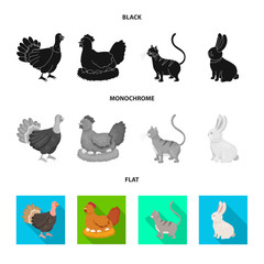 Vector design of breeding and kitchen  icon. Set of breeding and organic  stock vector illustration.