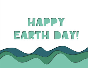 Happy Earth Day - congratulation card 