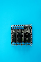 four solid-state relays module for arduino microcontroller