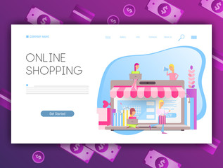 Fototapeta premium Online Shopping Card
