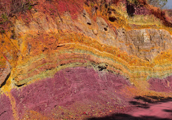 diffrent colour  of earth layer