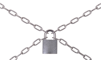 The padlock and chains
