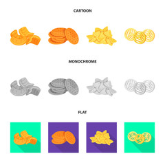 Vector illustration of Oktoberfest and bar icon. Collection of Oktoberfest and cooking stock symbol for web.