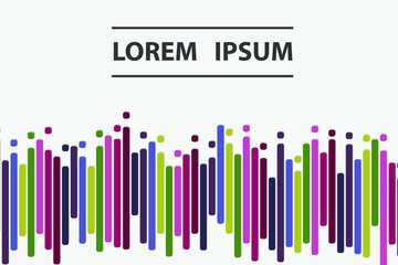 Flat geometric background with circles and colorful lines. Design for Wallpaper, banner, flyer