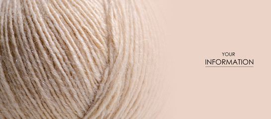 Beige wool thread macro texture material pattern blur background