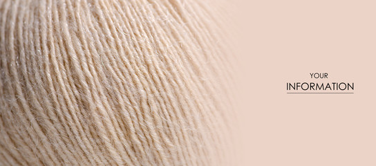 Beige wool thread macro texture material pattern blur background