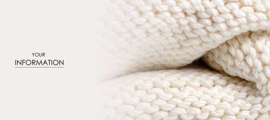 Large knit white fabric texture textile macro pattern blur background