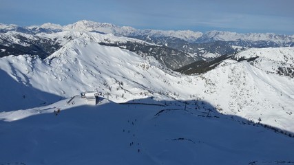 Fototapeta na wymiar Zauchensee skiregion in Austria