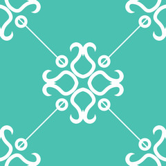 abstract floral seamless pattern with flowers, netting and leaves