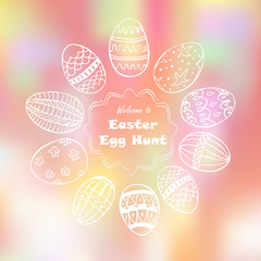 Invitation Card for Easter Holiday Egg Hunt