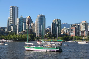 Fototapeta na wymiar Urban Vancouver view cityscapes downtown yaletown