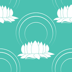 lotus seamless floral pattern
