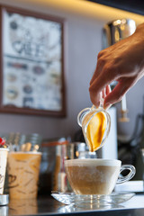 cup of coffee in a latte
