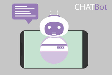 Chatbot on cell phone screen,Online Assistant