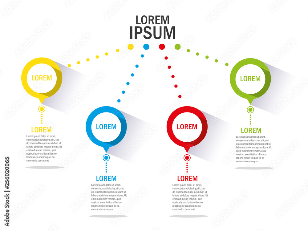 Poster infographic with pointers and icons