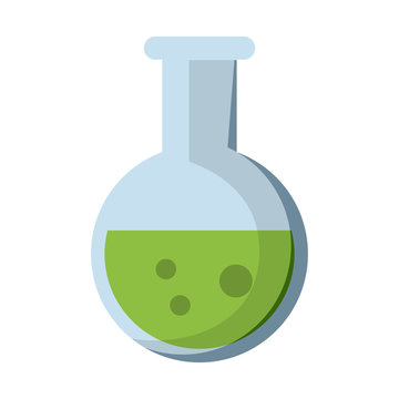 Chemistry flask symbol isolated