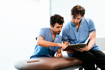 Physiotherapists working together