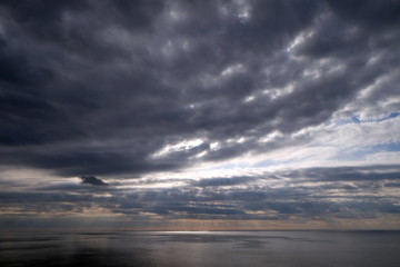 Stormy sky over the Adriatic sea near Dubrovnik, Croatia 