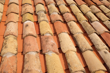 Typical rooftops in Dubrovnik Old City, Croatia 