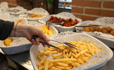 self service restaurant with chips and more foods
