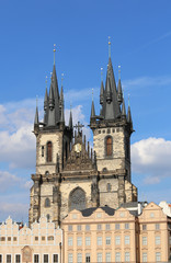 Church of Saint Mary of Tyn in the European capital PRAGUE in th