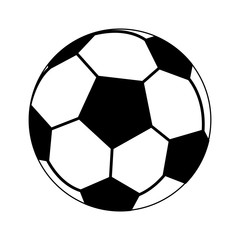 Soccer ball isolated in black and white