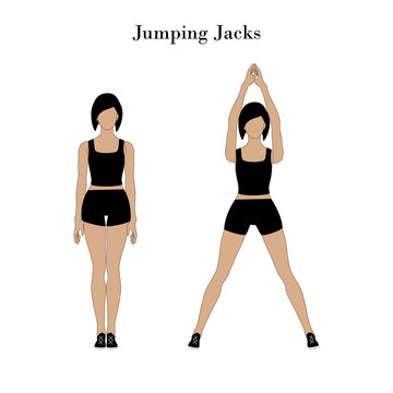 Jumping Jacks Stock Illustrations – 125 Jumping Jacks Stock Illustrations,  Vectors & Clipart - Dreamstime