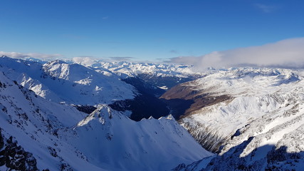 Fototapeta na wymiar Ski region near Kaunertal in Austria