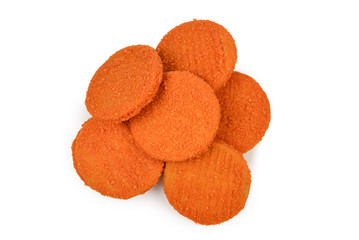 Fish burger isolated on white background.