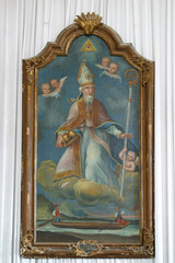 Saint Nicholas, altarpiece in parish Church of Our Lady of snow in Kamensko, Croatia 