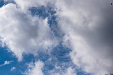 Bright blue Sky with clouds