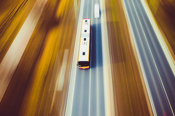 City bus citybus transport traffic road street speed panning motion © Rafal