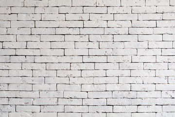 Sample of a brick wall from white bricks. Ready photo background.